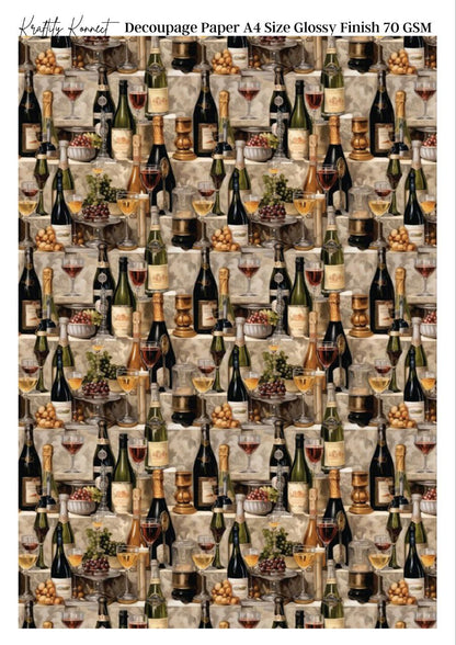 Wine is Served ( Decoupage Papers )