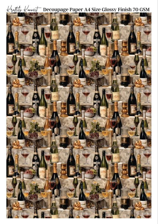 Wine is Served ( Decoupage Papers )
