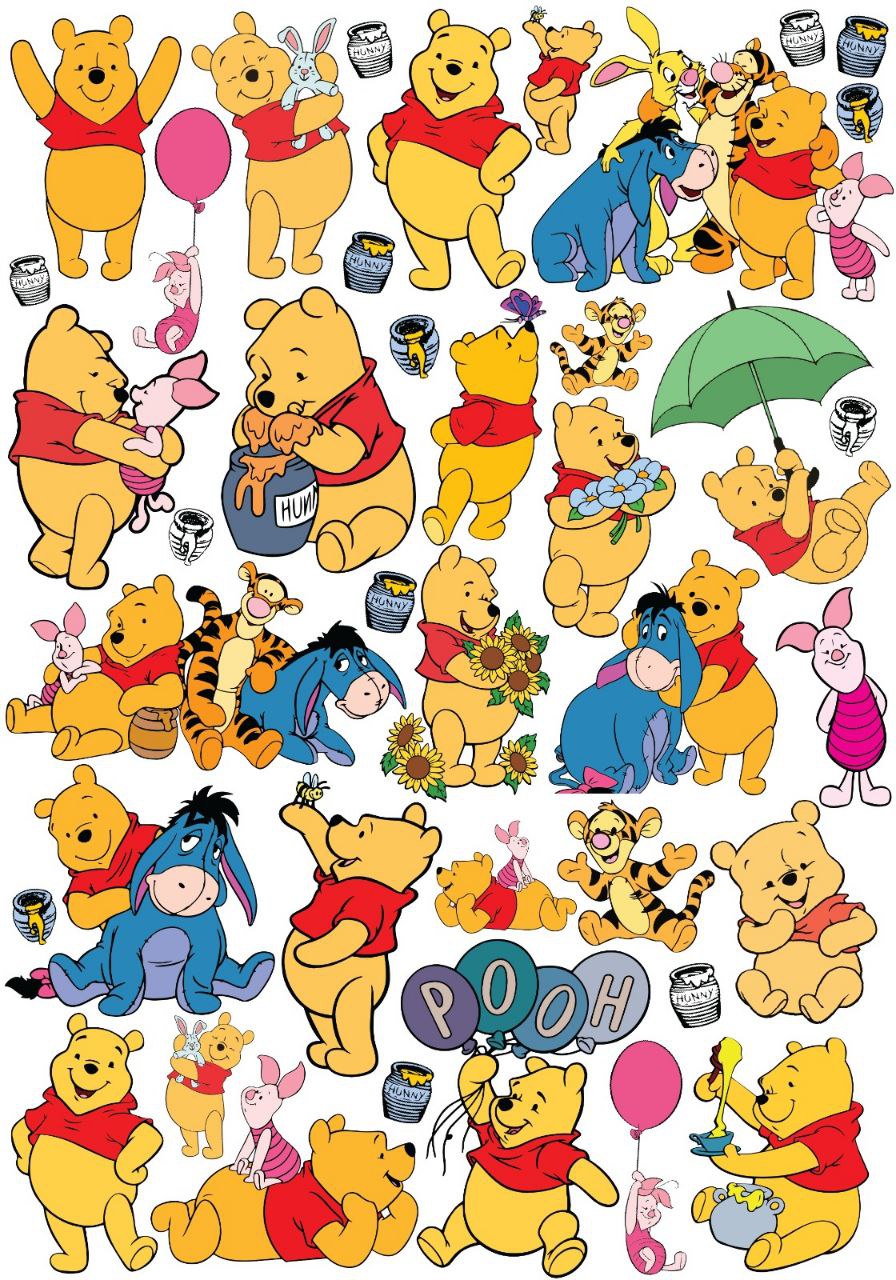 Winnie the Pooh (Kids - Instant Transfer Sheets )