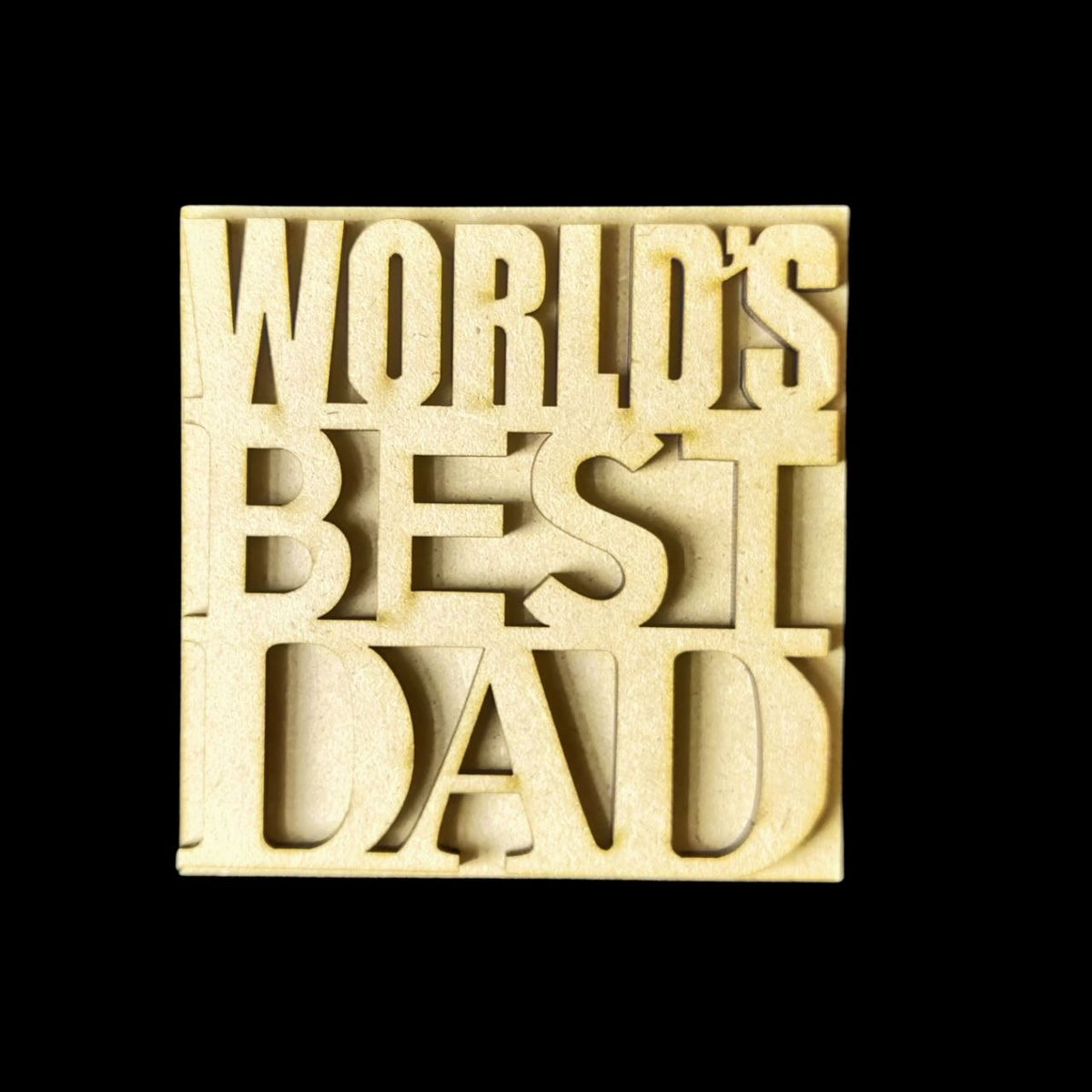 World's Best Dad (MDF - Layered Coaster & Fridge Magnet Base)