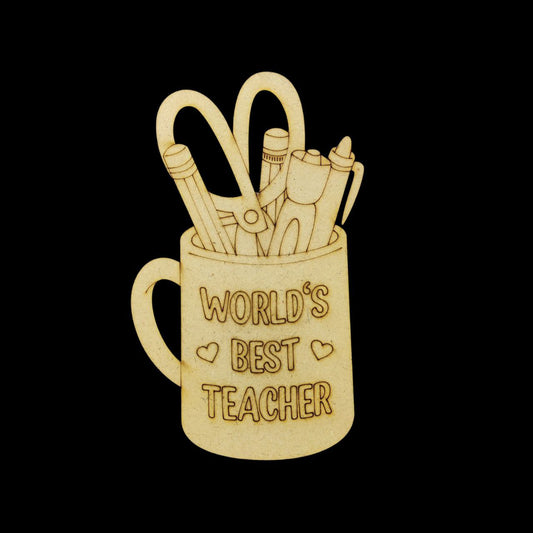 World's Best Teacher (Fridge Magnet Base) Celebrating Teachers