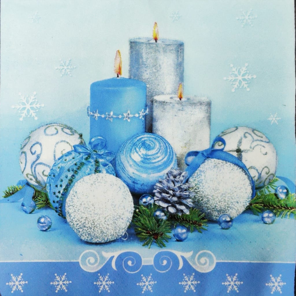Christmas Candle ( German Napkin Tissues  )