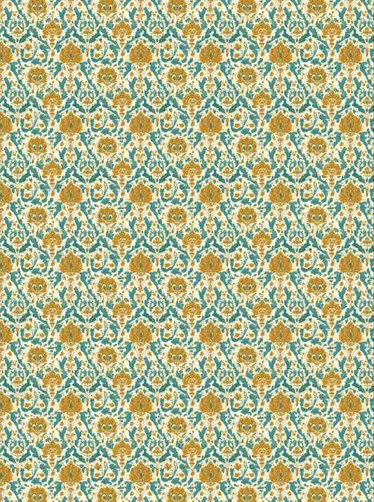 Yellow Blue Green Hue Baroque (Decoupage Sheet)