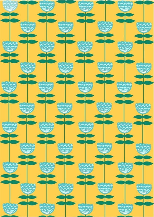 Yellow n blue Traditional  ( Instant Transfer Sheets )