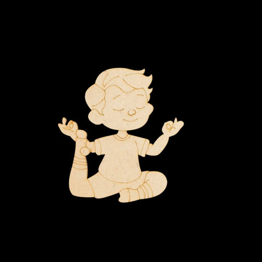 Yoga asana Boy (MDF - Premarked Painting base)