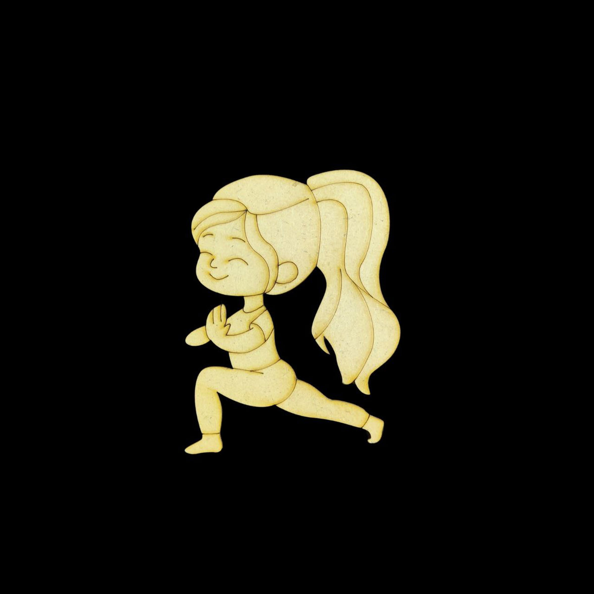 Yoga Stretch Girl (MDF - Premarked Painting base)
