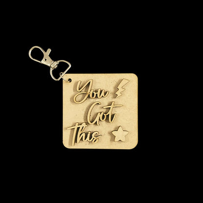 Be Positive - Cute Bag Dangler (MDF Lasercut)