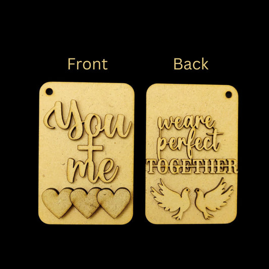 You & Me ( Love Wordings - Keychain Base - Valentine's Collections )