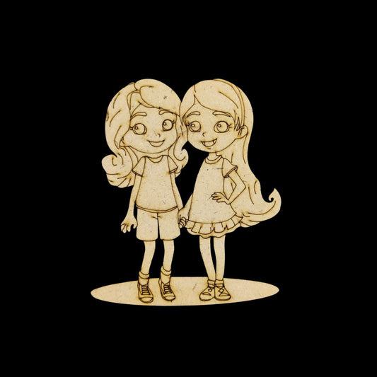 Young BFFs (MDF Premarked Base) Friendship Day