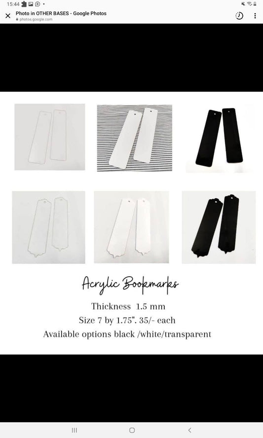 Bookmark White ( Acrylic )