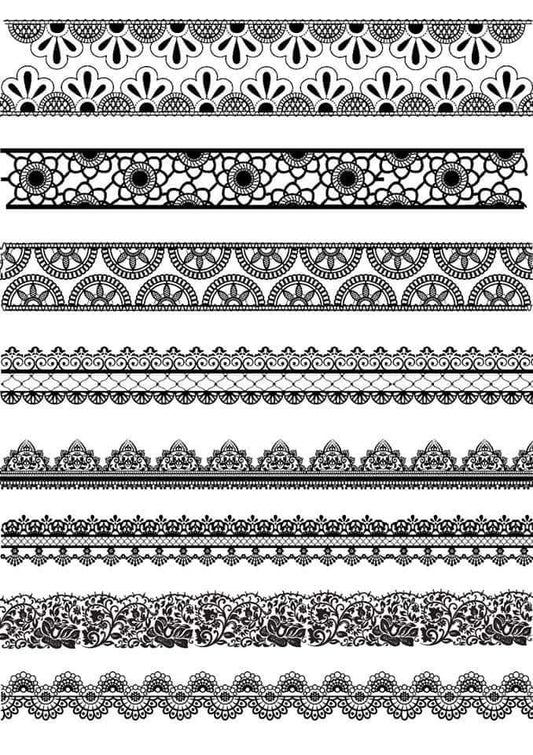 B/W Ethnic Strips  ( Instant Transfer Sheets )