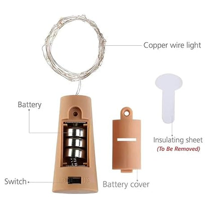 LED Cork Light | Fairy Light | LED String Light | Wine Bottle LED Light | Pack of 2