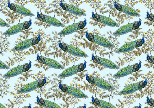 Peacocks (Tile effect)  ( Instant Transfer Sheets )
