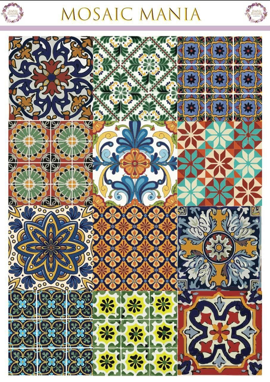 Mosaic Mania 2 ( Instant Transfer Sheets )