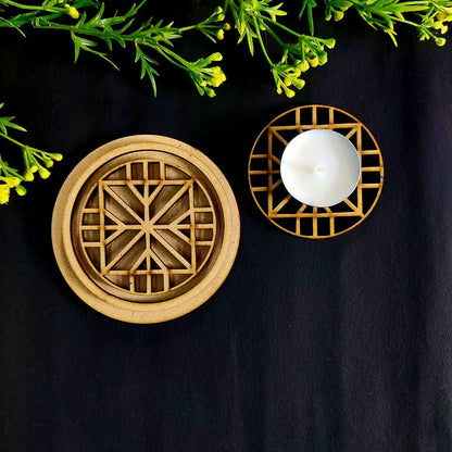 Tealight Holder / Coasters (8MM) -  1 ( MDF Diwali collections )