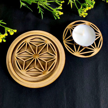 Tealight Holder / Coasters (8MM) -  1 ( MDF Diwali collections )