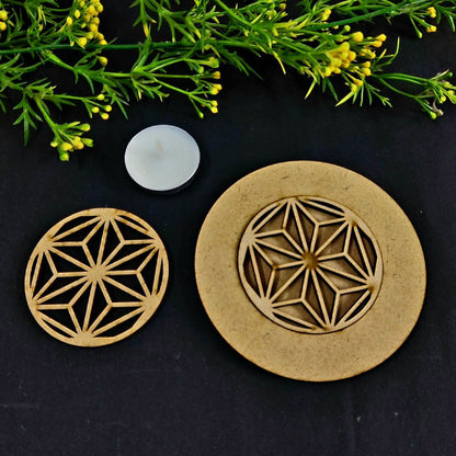 Tealight Holder / Coasters - 1 ( MDF Diwali collections ) ( 6MM )