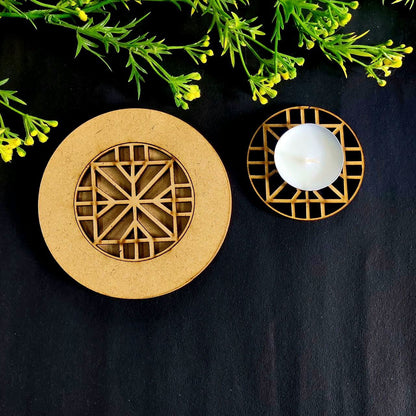 Tealight Holder / Coasters - 1 ( MDF Diwali collections ) ( 6MM )