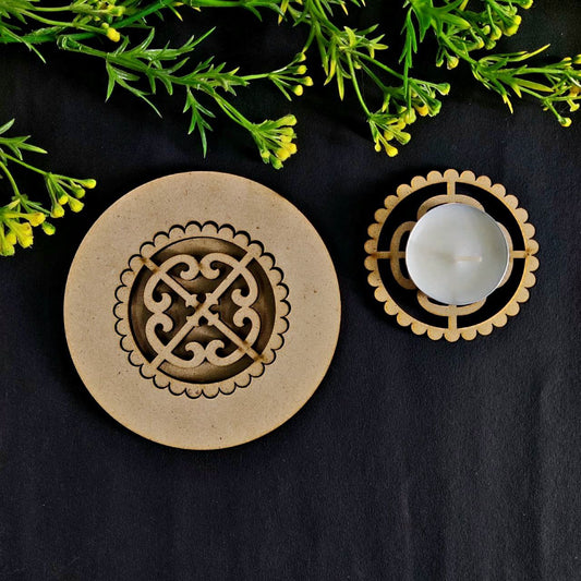 Tealight Holder / Coasters - 5  ( 6MM ) ( MDF Diwali collections )