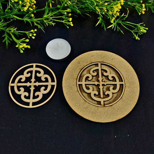 Tealight Holder / Coasters - 6 ( 6MM ) ( MDF Diwali collections )