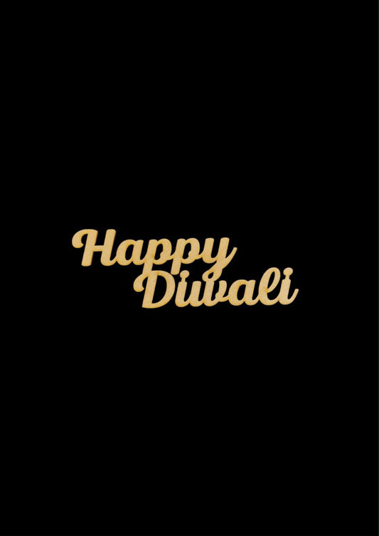 Cursive - Happy Diwali Tags ( MDF Diwali collections )