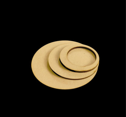 Disc shapes - MDF tealight holder ( Diwali / Festive collection )