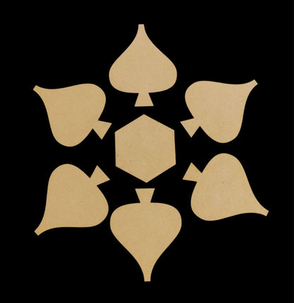 Rangoli - Leaves n Hexagon ( MDF Diwali collections )