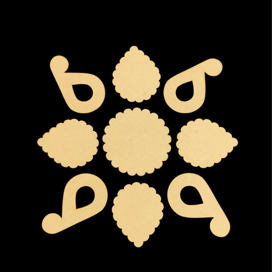 Rangoli - Leaves n Hexagon ( MDF Diwali collections )