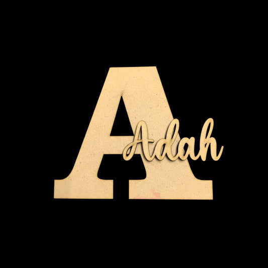 Mini Monogram With Name ( MDF ) Personalised