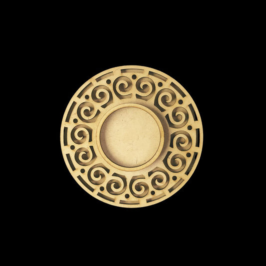 Curly Pattern - Cutwork Tealight holder (MDF) Diwali Festive Collection