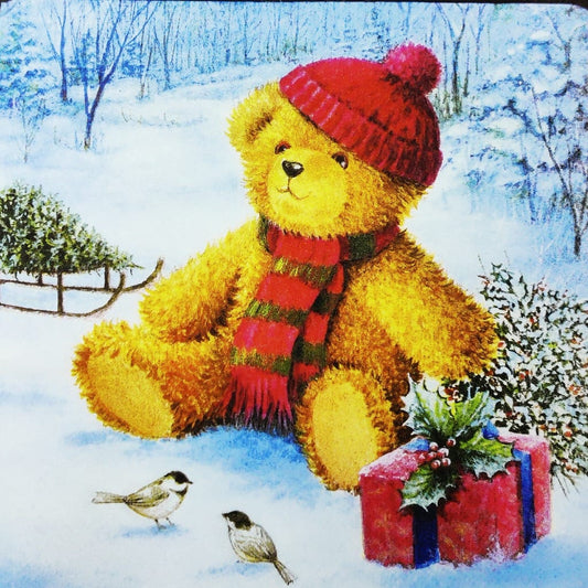 Xmas Teddy  ( German napkin tissues )