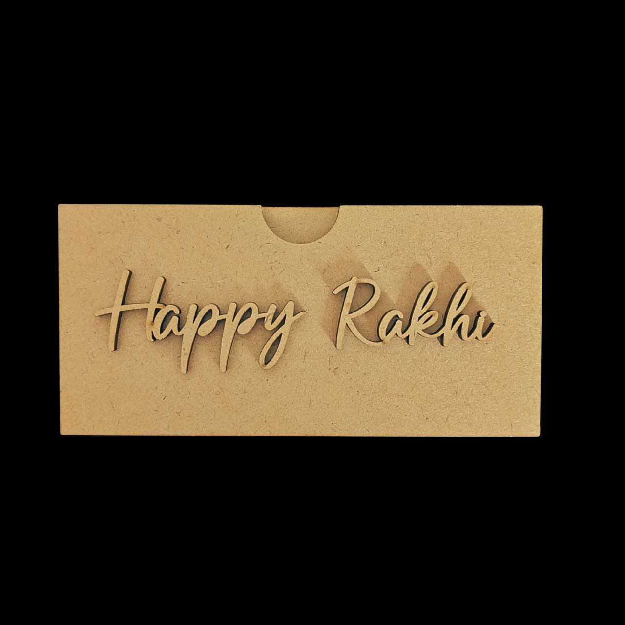Happy Rakhi - Cash Envelope (MDF) Happy Rakhi - Cash Envelope (MDF) Raksha Bandhan - Image 1