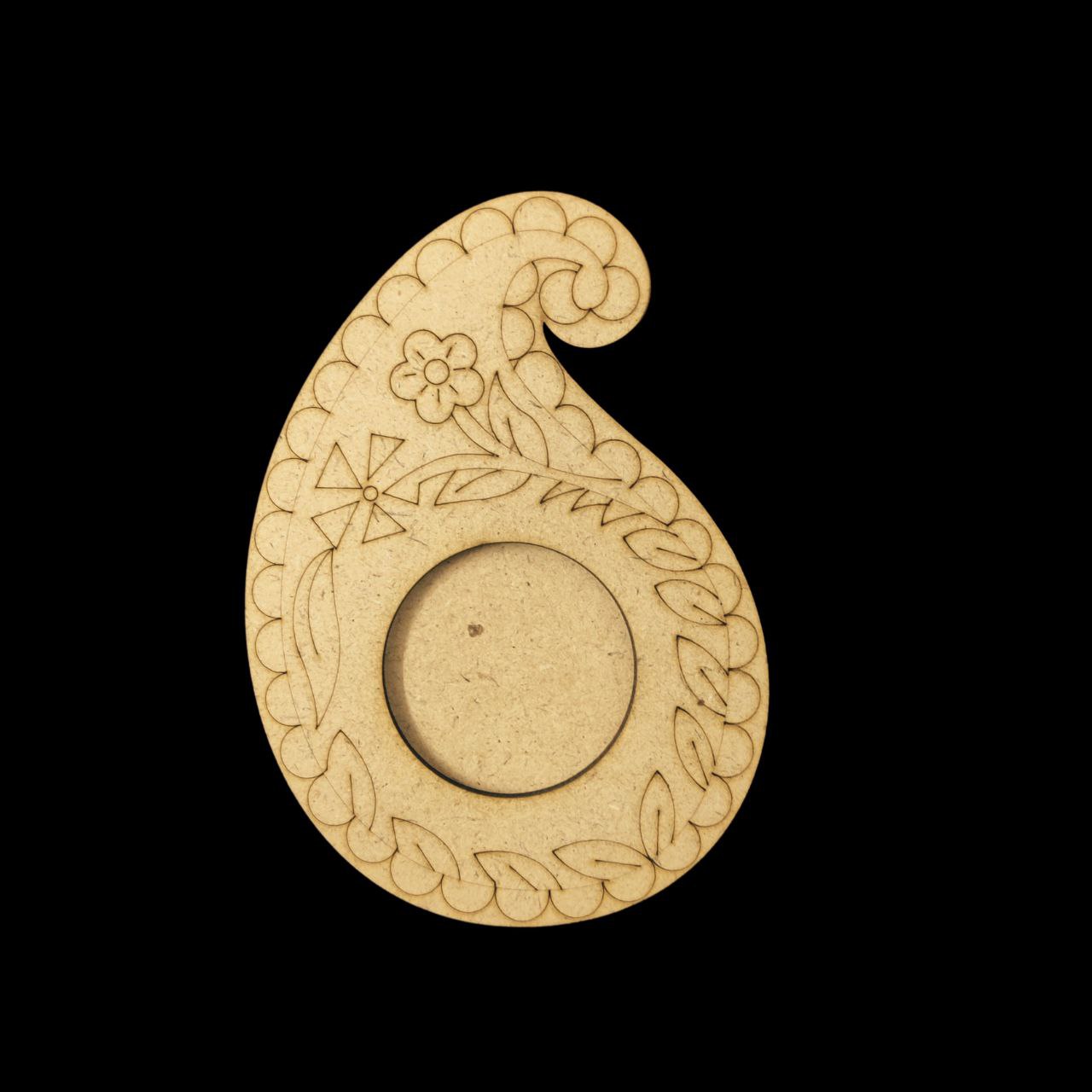 Paisley (MDF Premarked Tealight Holder) festive Paisley (MDF Premarked Tealight Holder) festive - Image 1