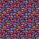 Joysticks and Game Controllers - Seamless Pattern (Decoupage Paper)