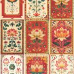 Lotus - Indian Folk Art (9 in 1 - Decoupage Paper)