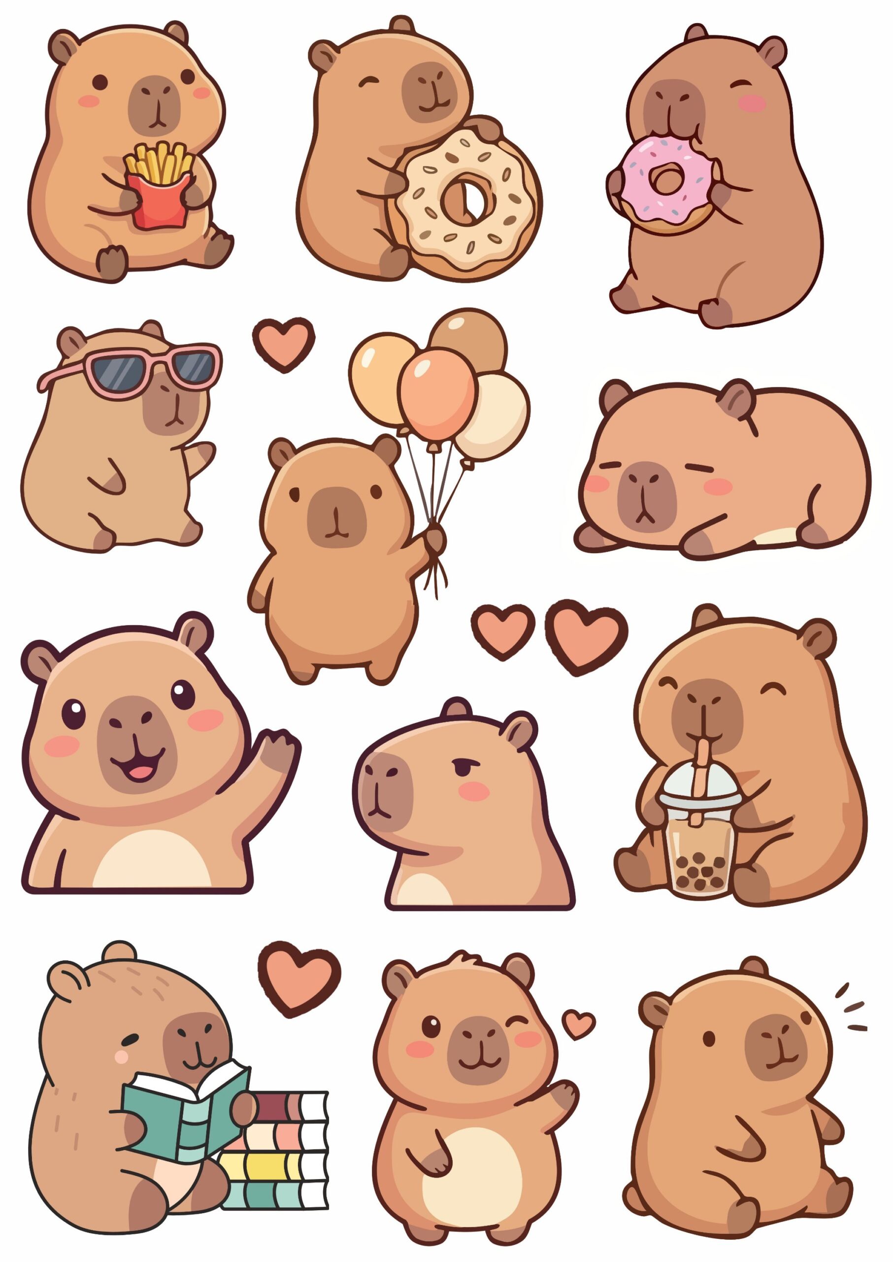 2026/06/1002142174.jpg Cabybara 2 Press N Peel Stickers (UV DTF) Size A6 - Image 1